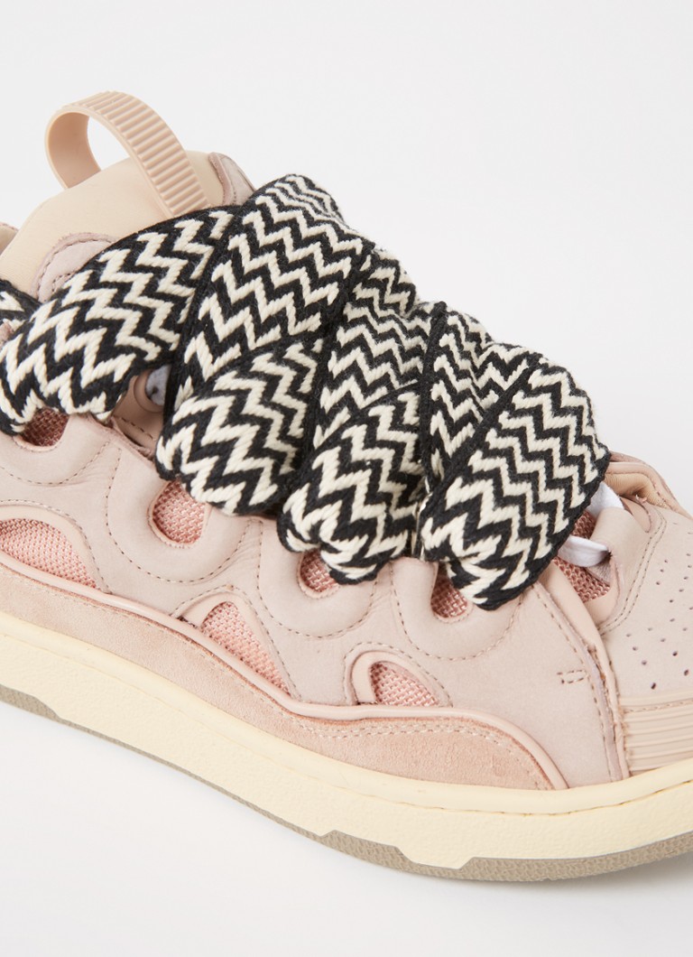 Lanvin Curb sneaker in calfskin with suede details