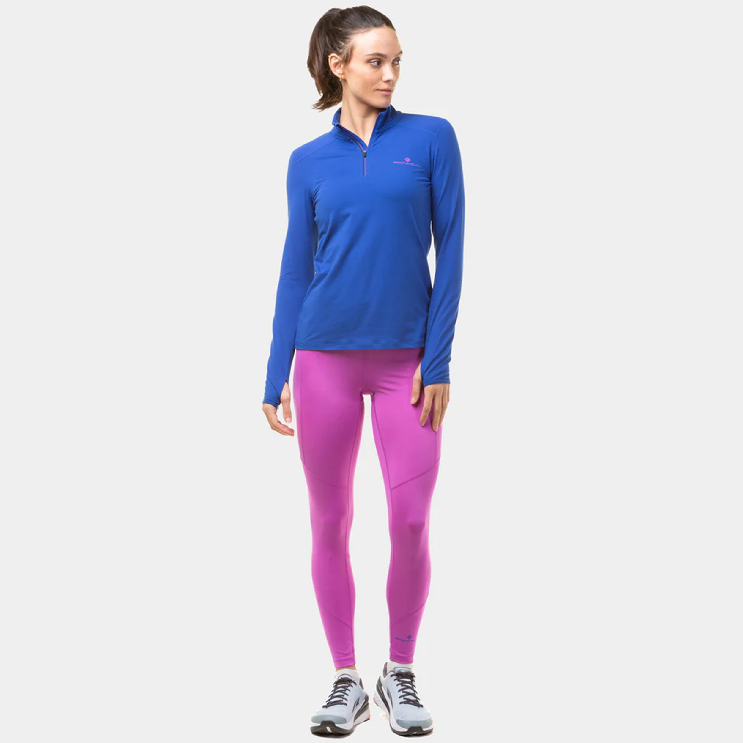 Core Thermal 1/2 Zip Laufshirt Damen - Blau