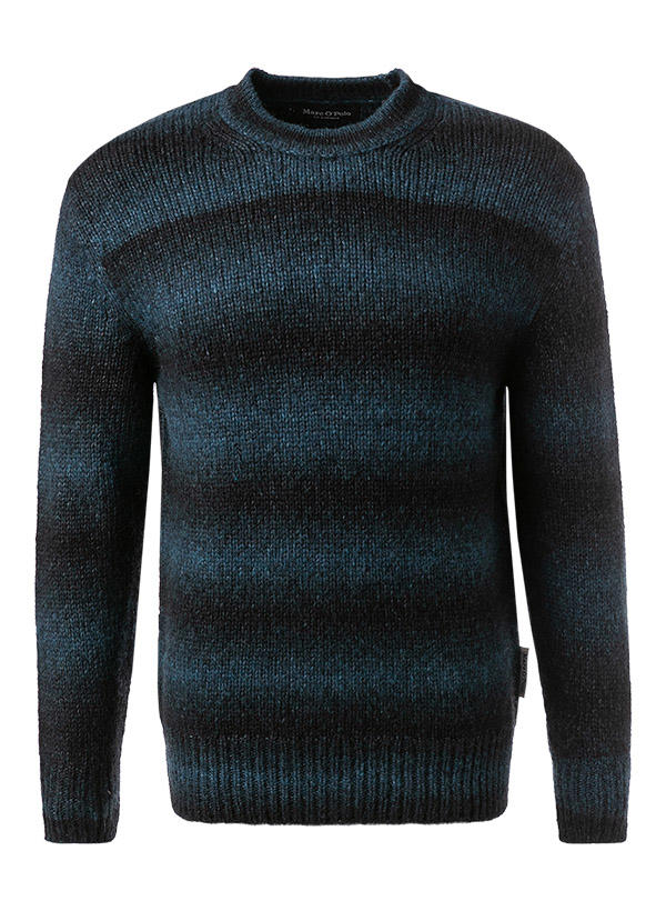 Marc O'Polo, Pullover, Wolle-Alpaka, blau meliert