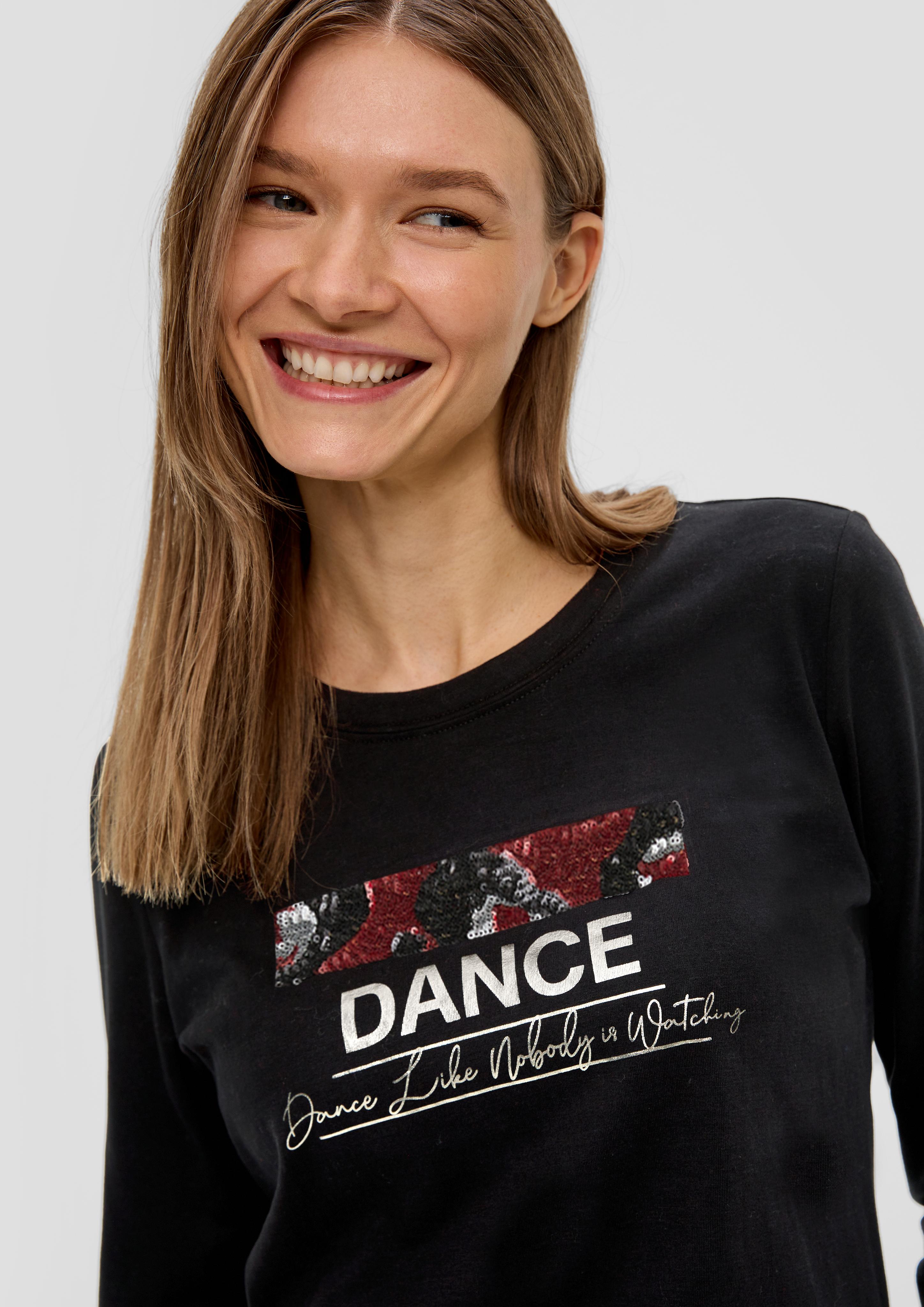 Longsleeve mit Pailletten  2138911-99D0