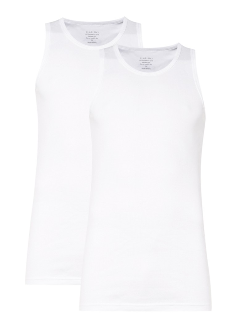 Claesens Singlet mit Rippstruktur im 2er-Pack