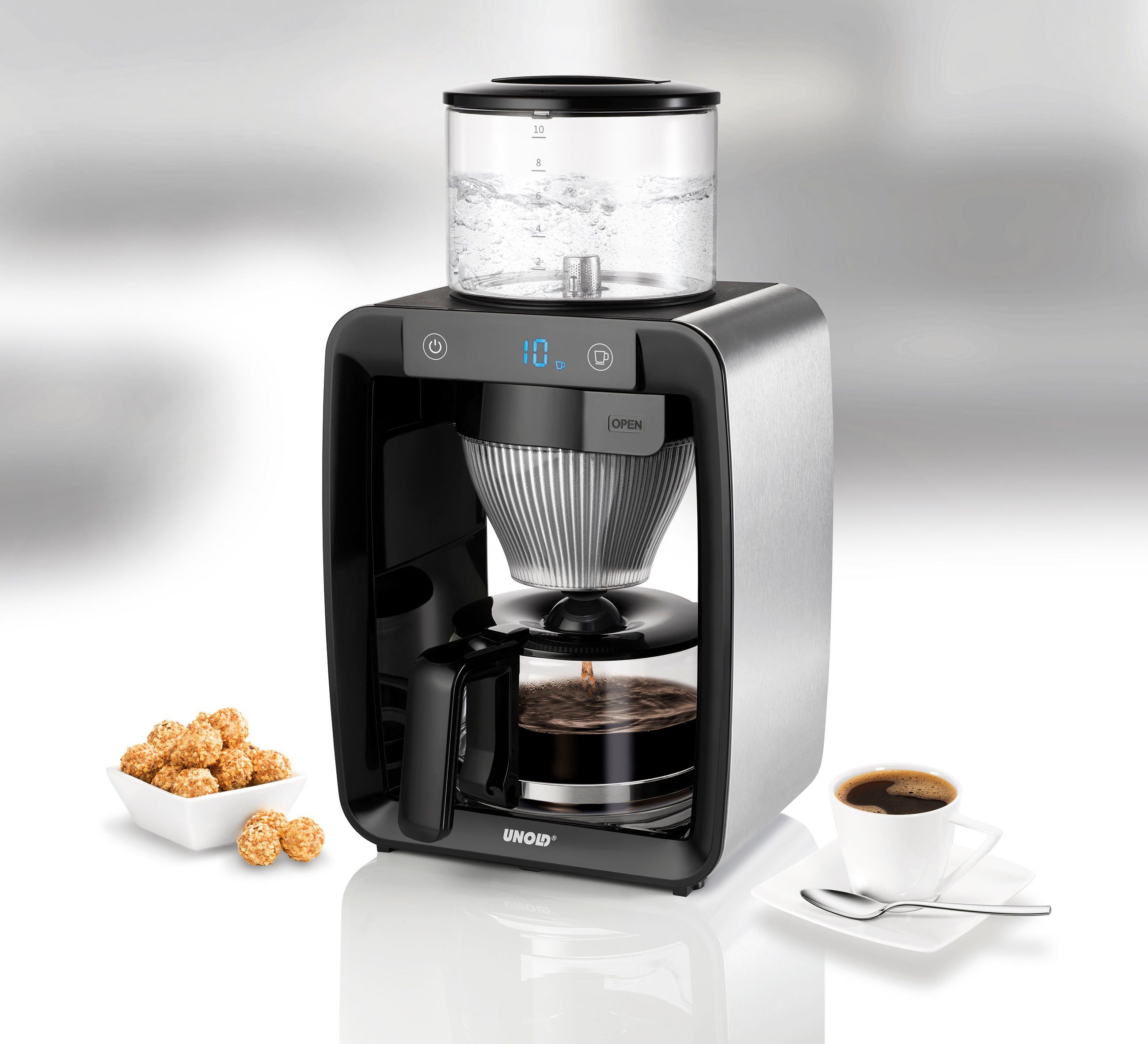Unold Filterkaffeemaschine KAFFEEAUTOMAT Aroma Star 28435, 1,25l Kaffeekanne, Papierfilter 1x4
