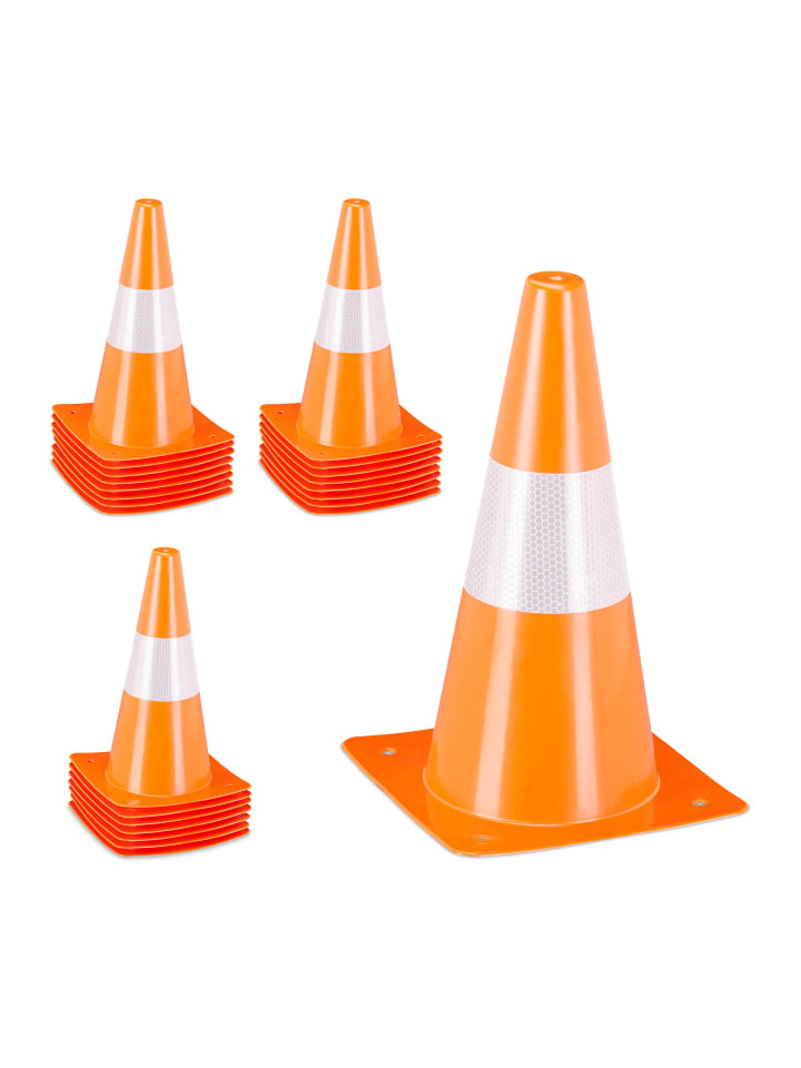relaxdays 24 x Pylonen in Orange günstig kaufen onesize