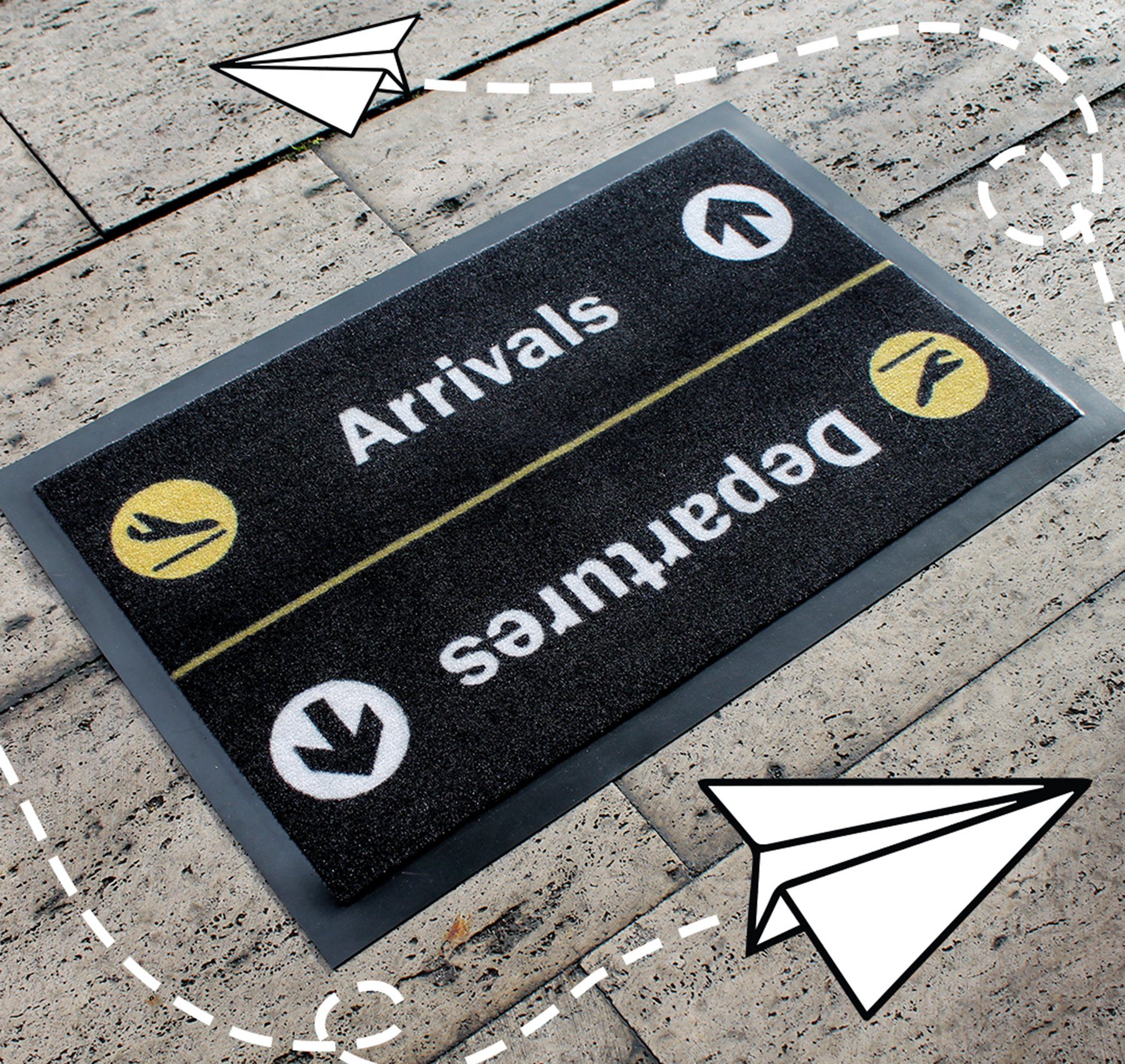 Fußmatte Arrivals/Departures Fußmatte, Close Up, Höhe: 40 mm