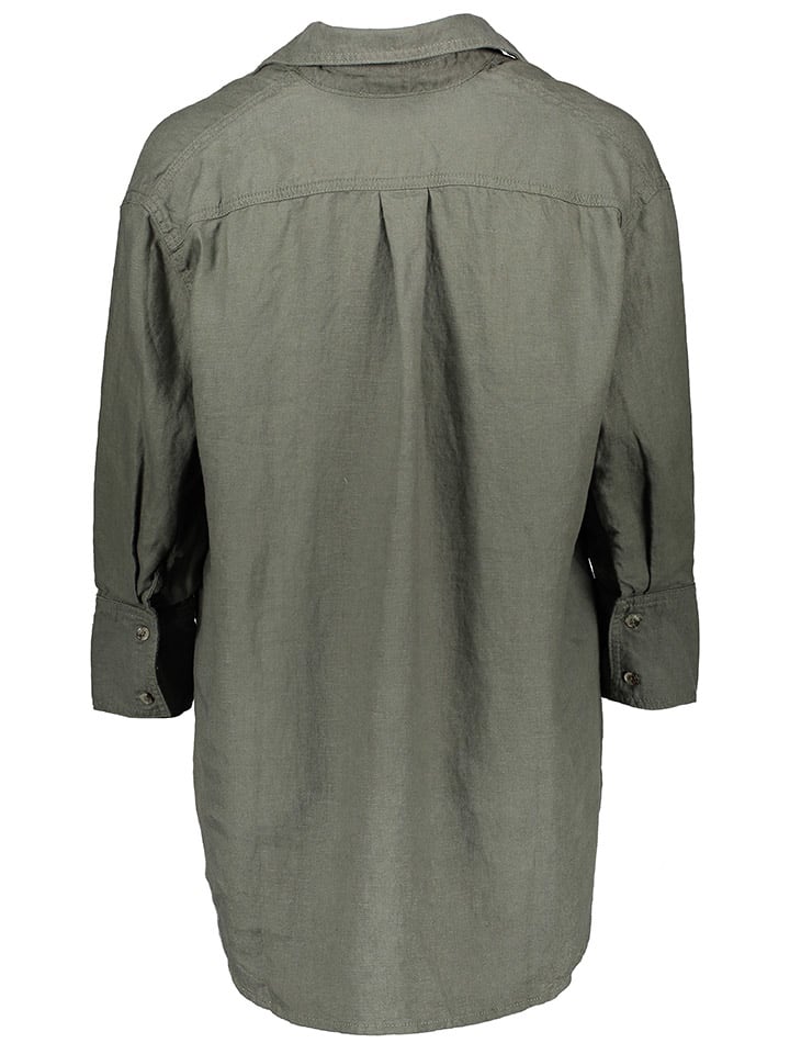 LTB Leinen-Hemd in Khaki günstig kaufen