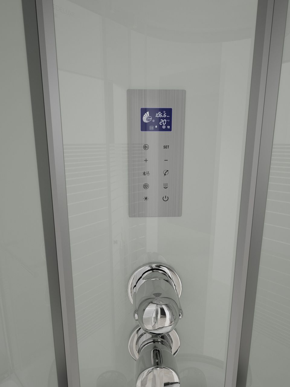 Home Deluxe Dampfdusche WHITE PEARL - 120 x 80 cm Rechts