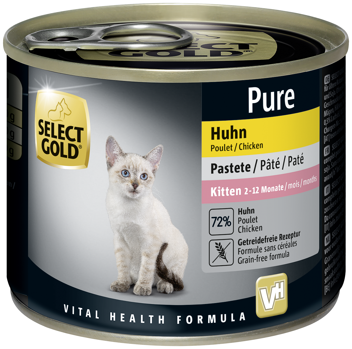 SELECT GOLD Nassfutter SELECT GOLD Pure Kitten Paté 24x200 g
