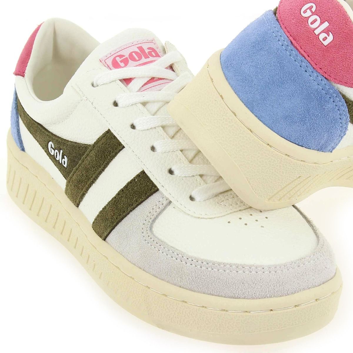 Gola  GRANDSLAM TRIDENT CLA415 - Blanc Kaki