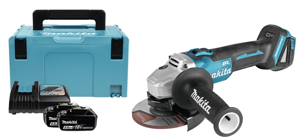 Makita DGA504RTJ 18V 5.0Ah Angle Grinder 125 mm