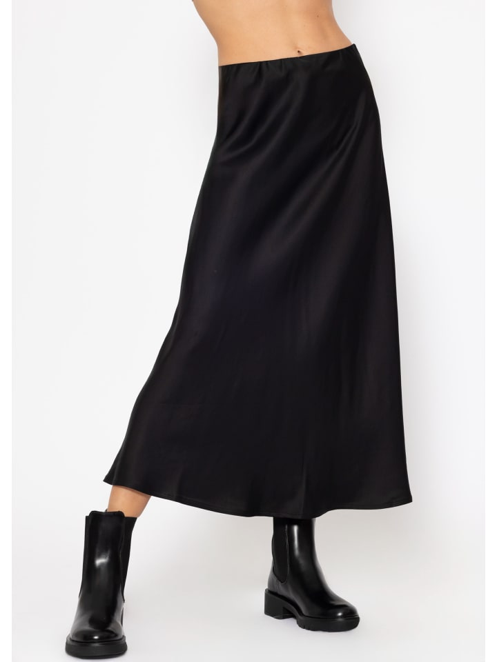 SASSYCLASSY Satinrock in Schwarz günstig kaufen