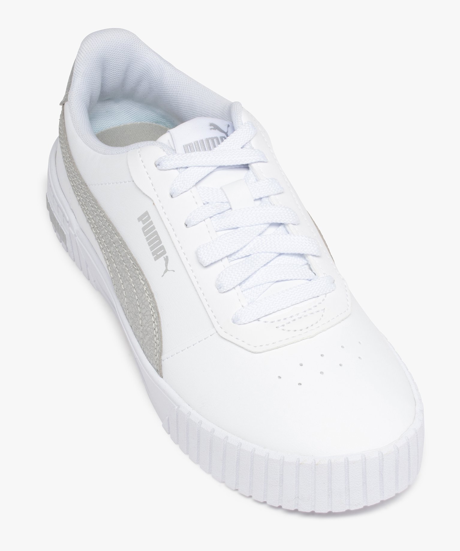 Baskets femme unies détails contrastés – Puma Carina blanc | GEMO