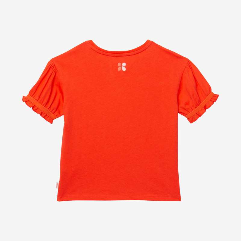 T-shirt fille manches ballon orange Catimini