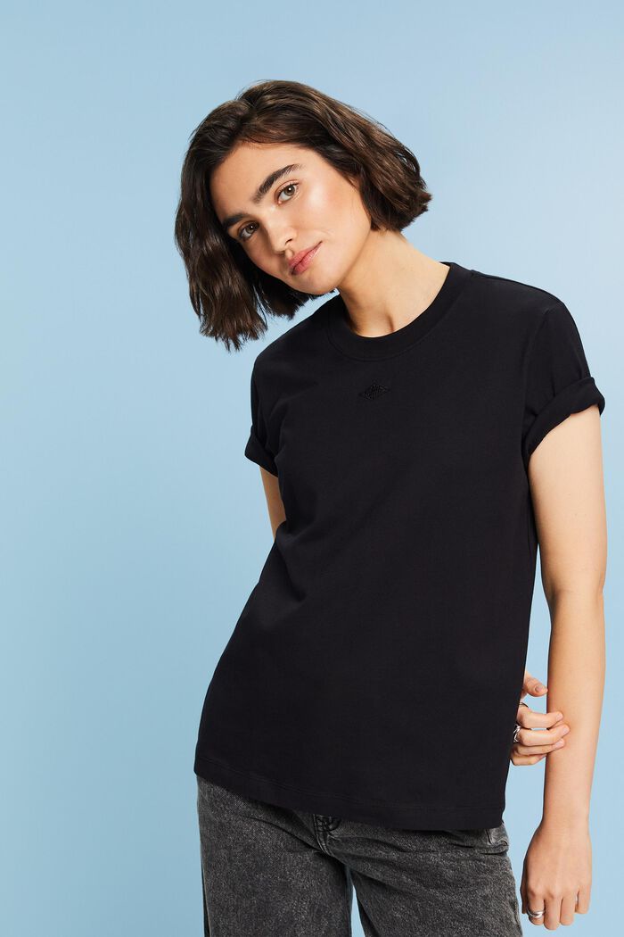 T-Shirt mit Logostickerei