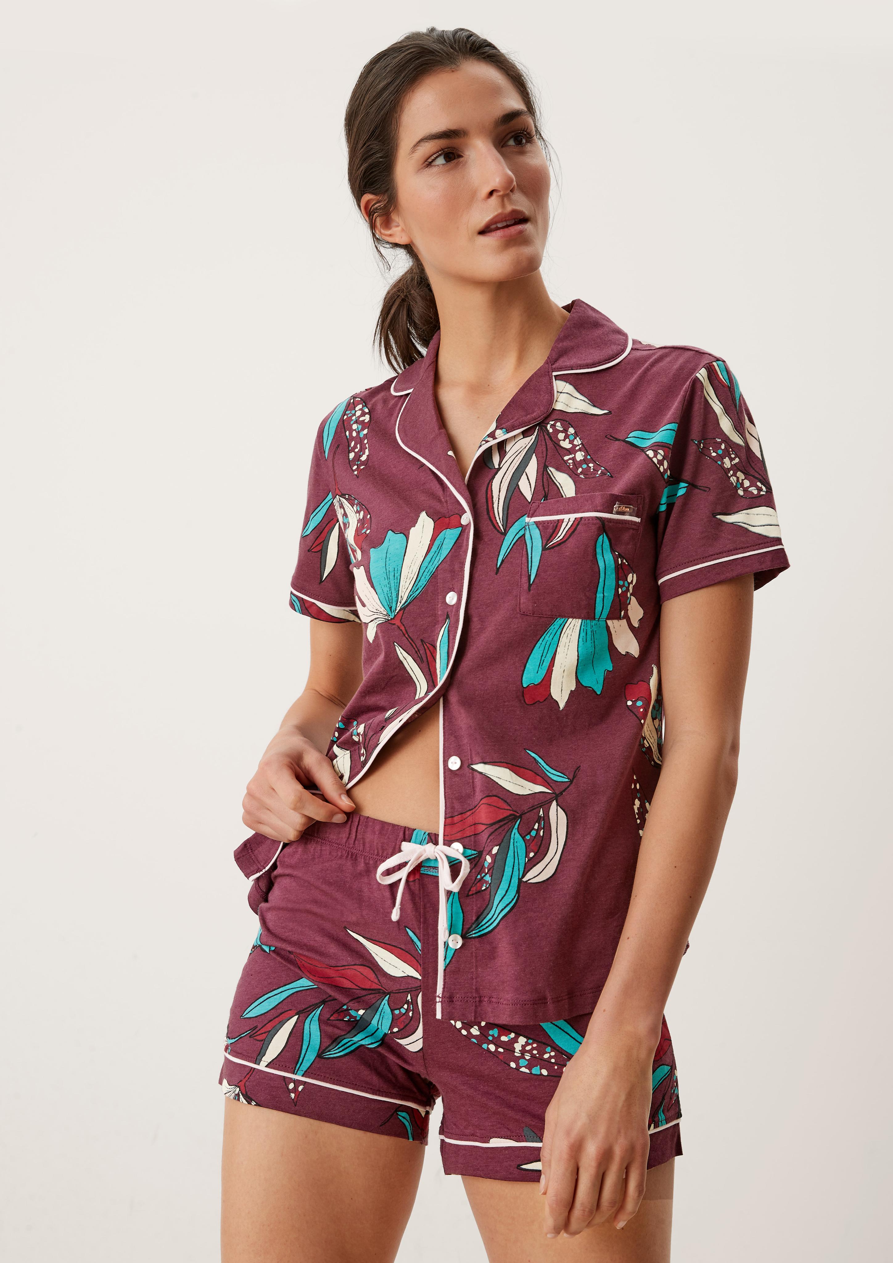 Kurzer Jerseypyjama mit Viskose  6006295-38F4