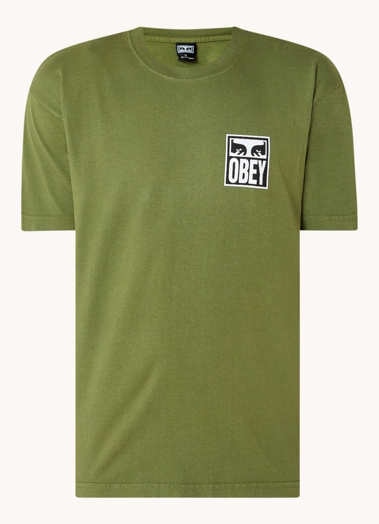 T-shirt Obey Eyes con logo e stampa sul retro.