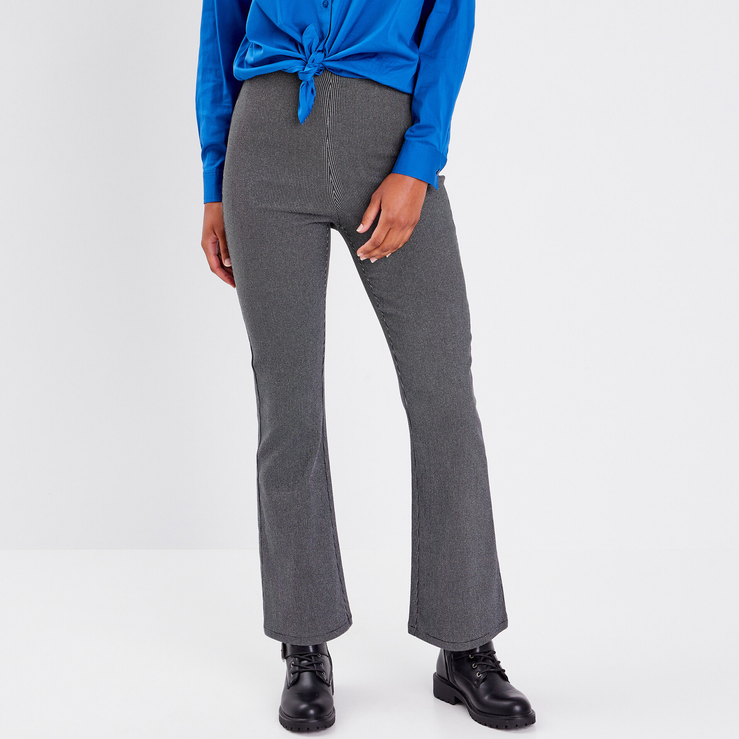 Pantalon bootcut stretch noir femme | Cache Cache
