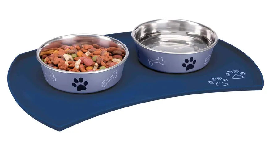 Trixie Napfunterlage Silikon blau 48 x 27 cm Katzenzubehör
