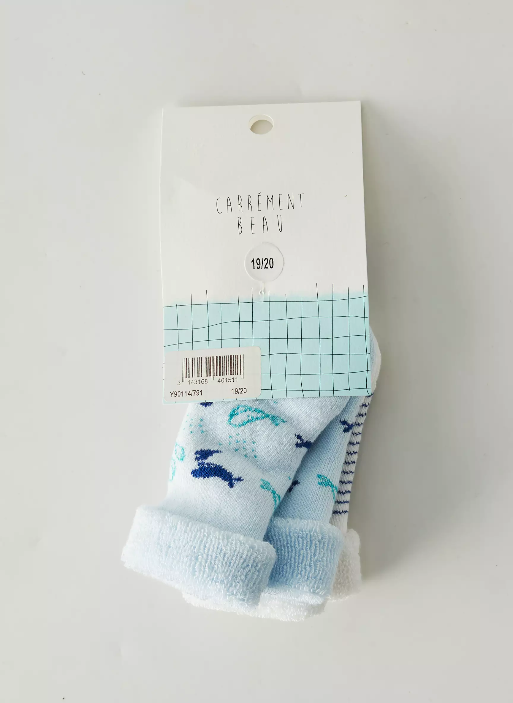Carrement Beau Chaussette Garcon couleur bleu