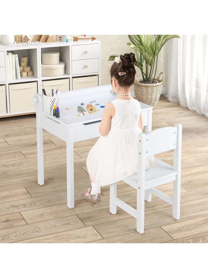 COSTWAY Schreibtisch Set ab 3 Jahren in Weiß günstig kaufen onesize