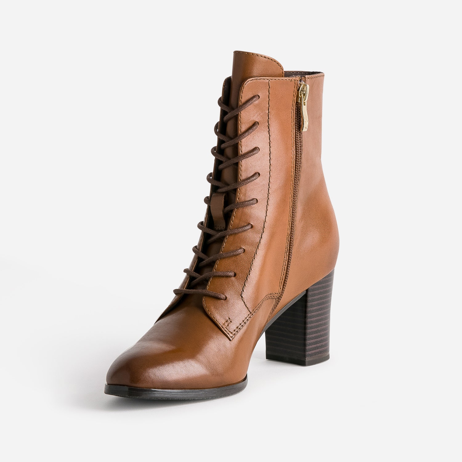 Bottine à talon CAPRICE cognac en cuir