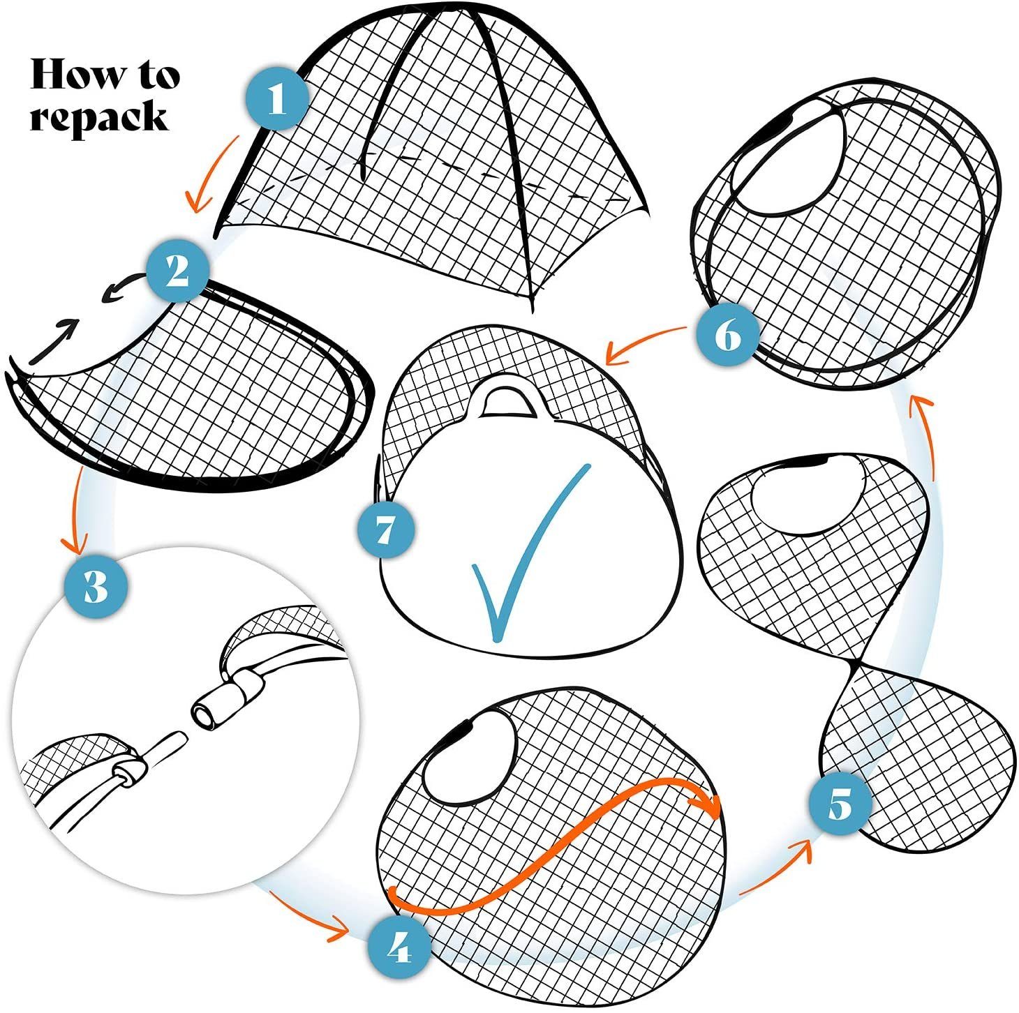 Goods+Gadgets Moskitonetz Automatik Pop-Up Moskitozelt (XXL, Mobiler Insektenschutz), 200 x 200 cm