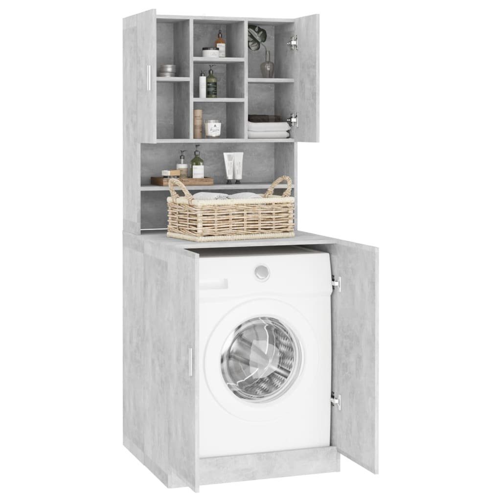 vidaXL Waschmaschinenumbauschrank Waschmaschinenschrank Weiß 71 x 71,5 x 181,5 cm Holzwerkstoff