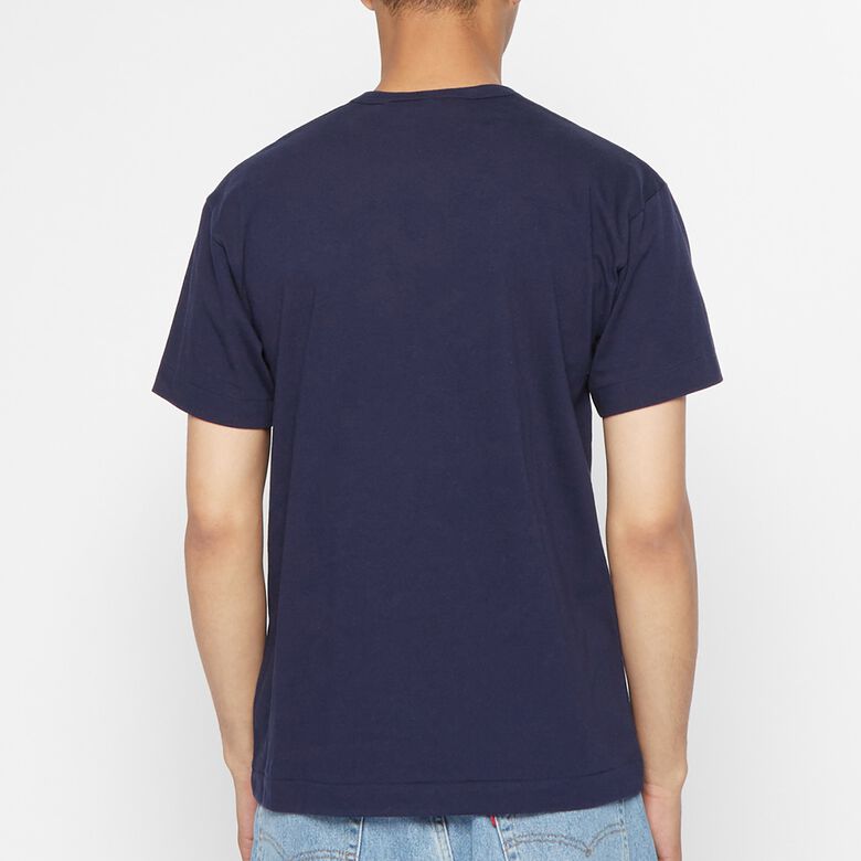 Comme des Garcons Play Play Double Heart T-Shirt navy