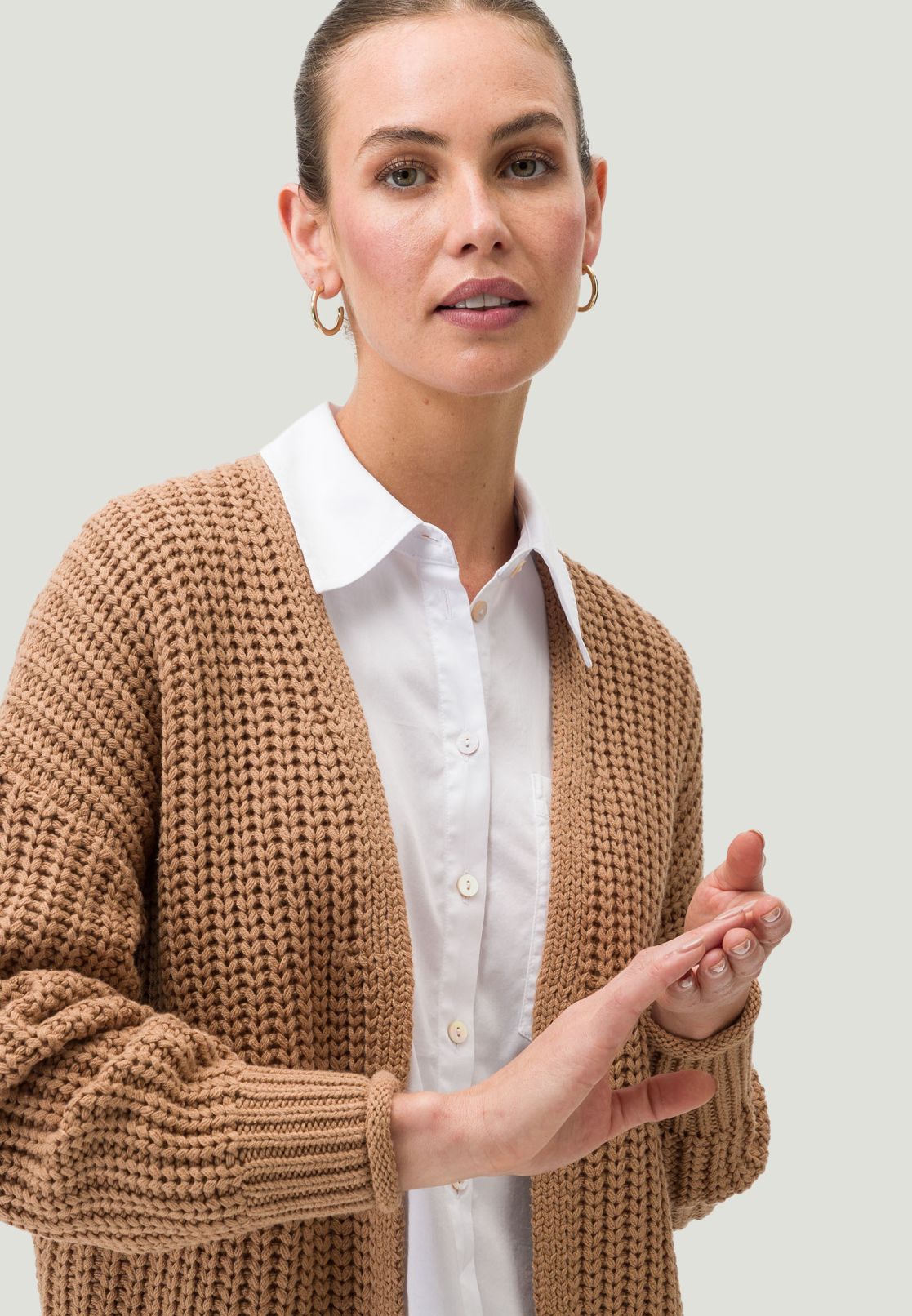 Strickjacke kurz Grobstrick