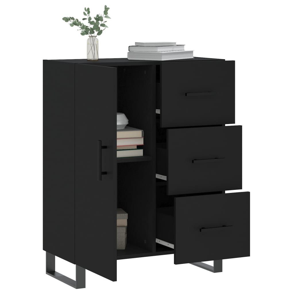 vidaXL Sideboard Sideboard Schwarz 69,5x34x90 cm Holzwerkstoff (1 St)