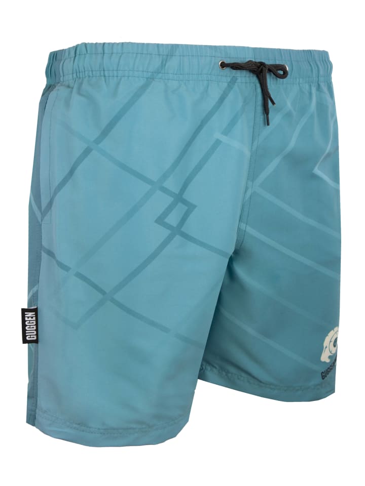 GUGGEN MOUNTAIN Badehose Kariert in Blau günstig kaufen