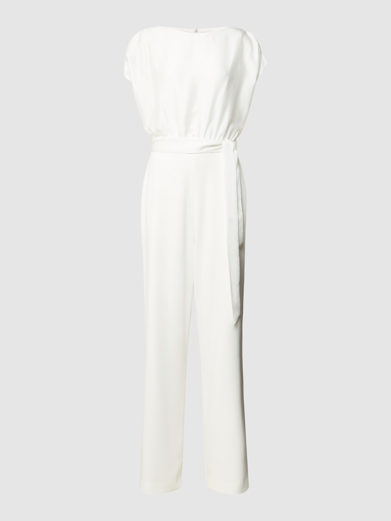 Jumpsuit mit Taillengürtel in offwhite