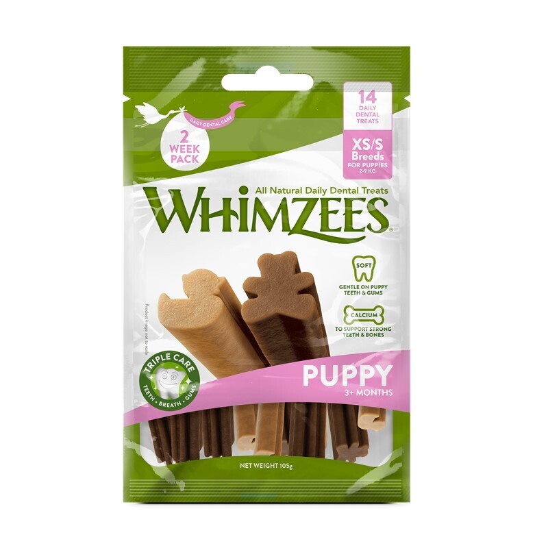 WHIMZEES Snacks WHIMZEES Puppy Zahnpflege für kleine Hunde, 14x