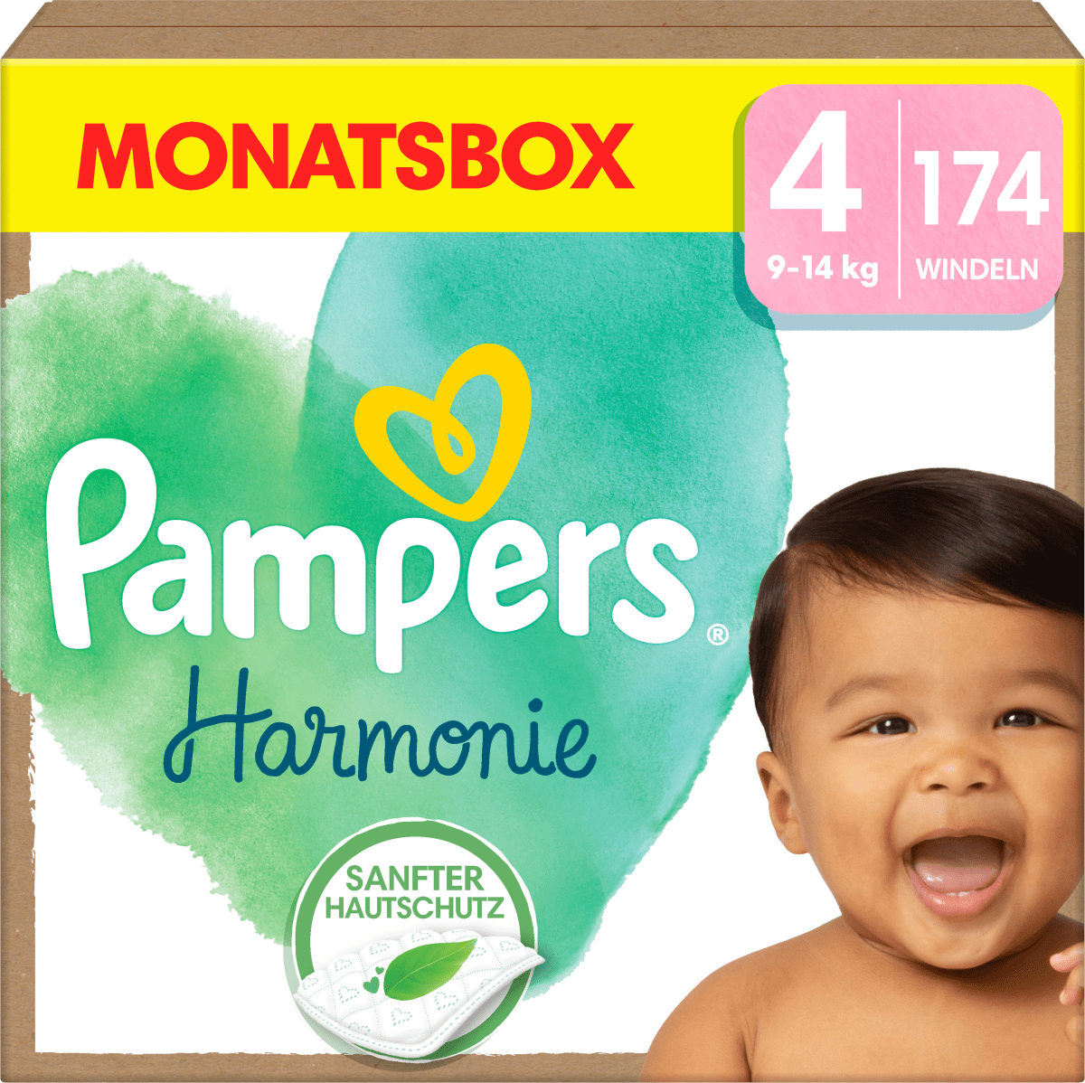 Windeln Harmonie Gr.4 Maxi (9-14 kg), Monatsbox, 174 St
