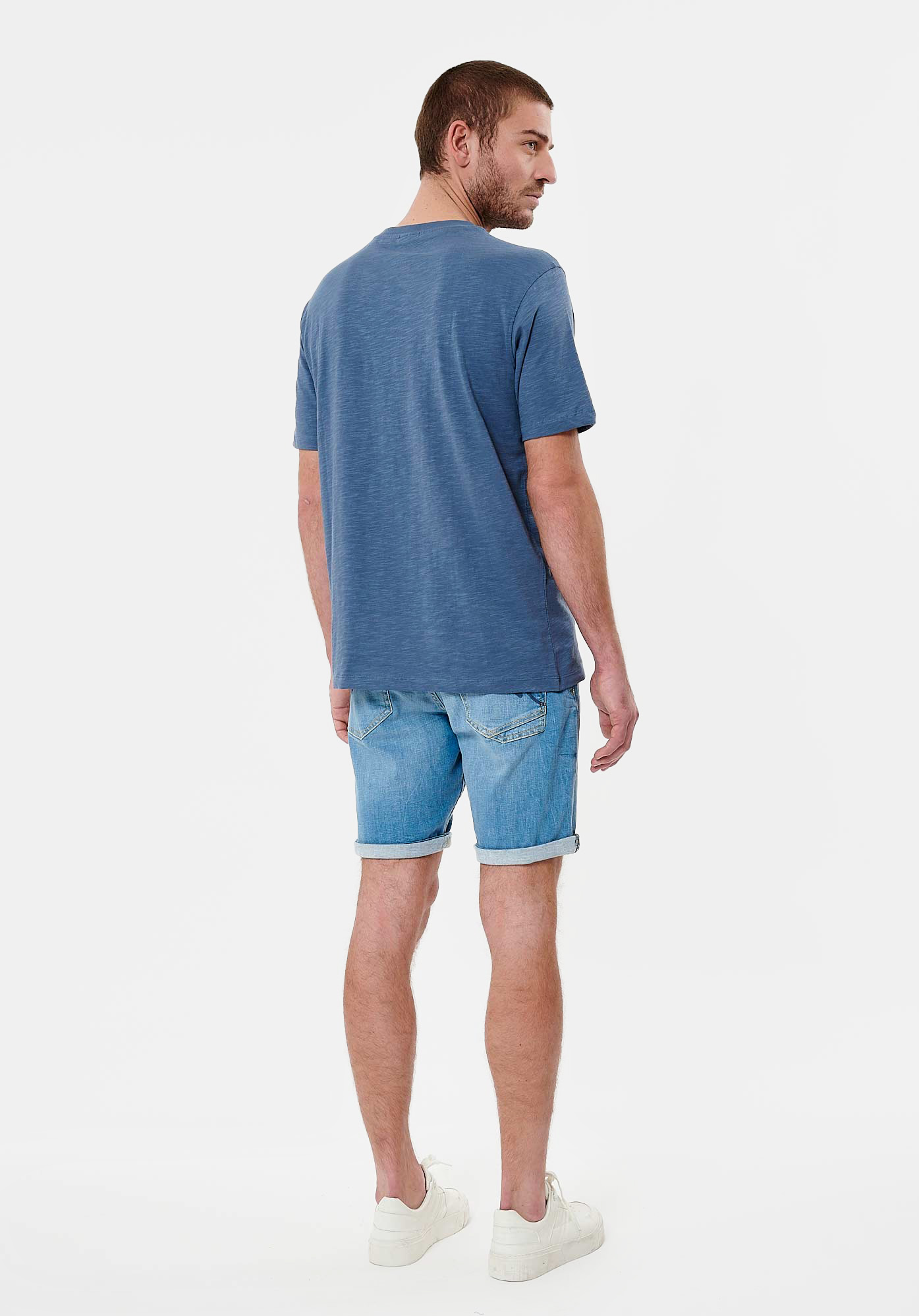 CLAUS  T-shirt bleu tête de mort Homme en 100% coton