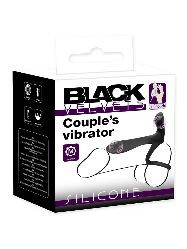 Black Velvets Paarvibrator Couple's Vibrator in schwarz günstig kaufen 14 cm