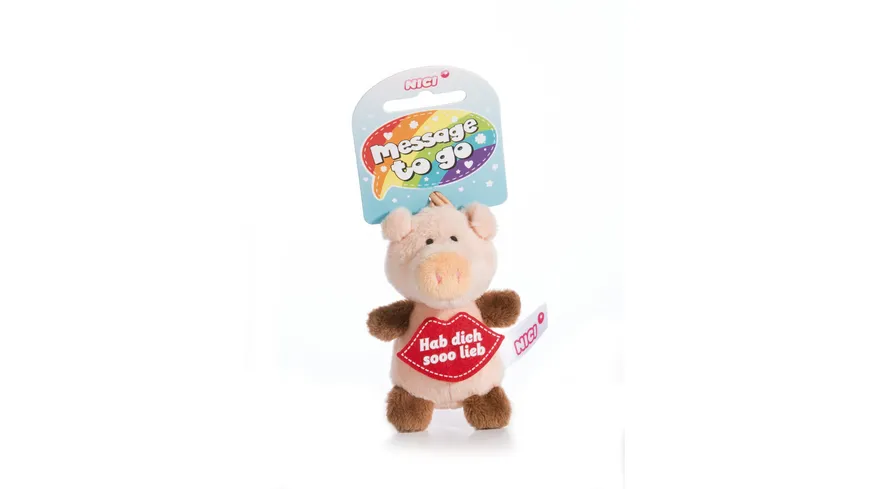 NICI Schwein Hab dich sooo lieb 8cm mit Loop