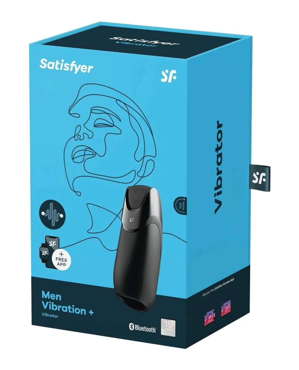 Satisfyer Men Vibration Connect aplikacija+ crni intimni masažer