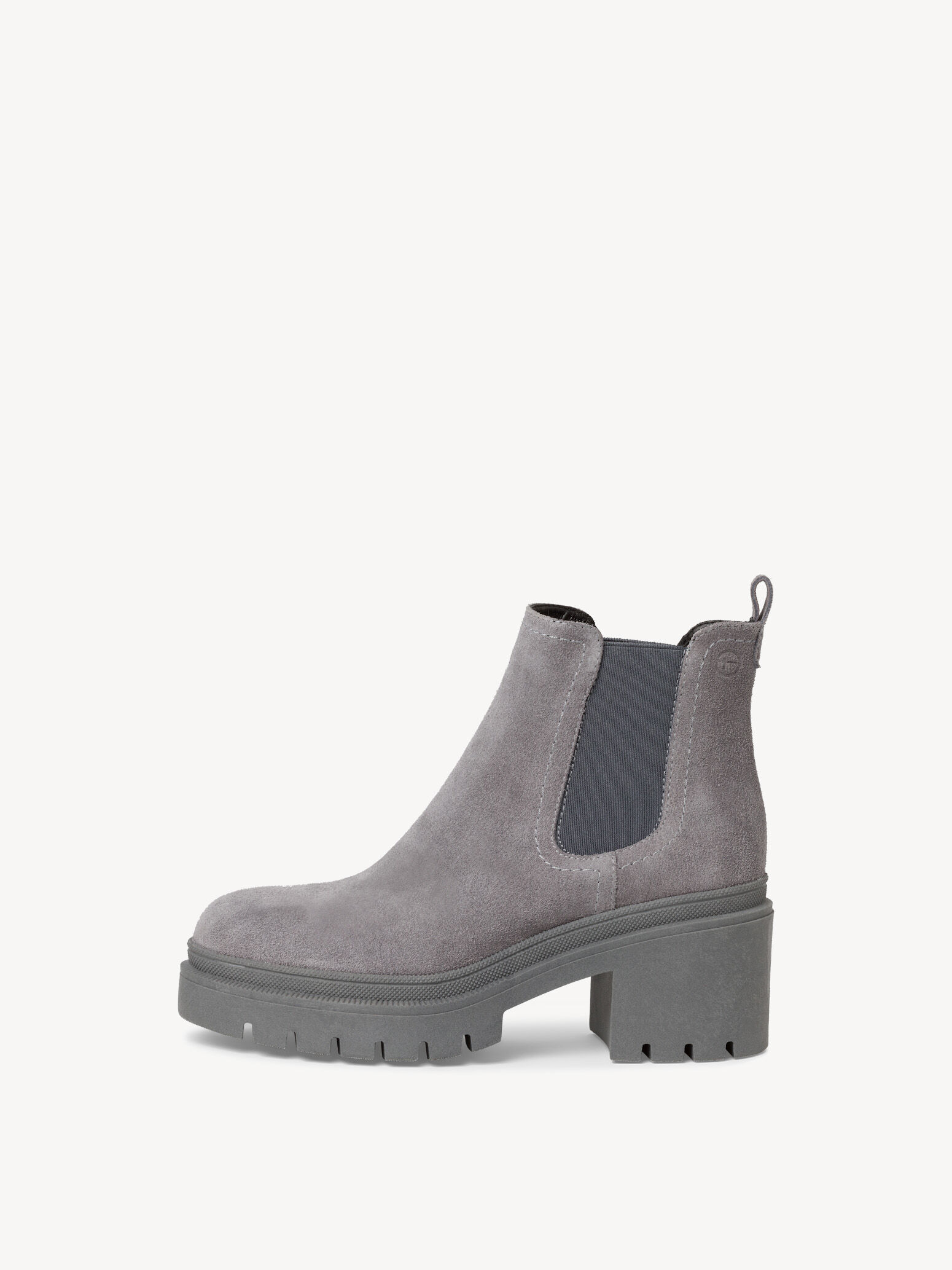 Bottine Chelsea en cuir - gris