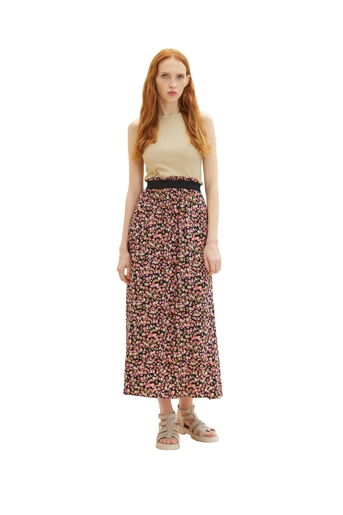 Tom Tailor Denim  Rock - Mehrfarbig - Maxi