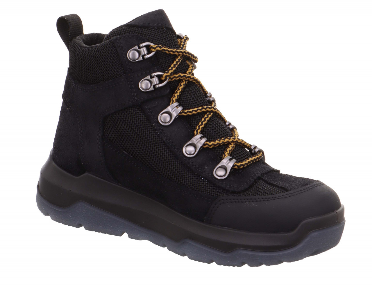 SPACE - Schwarz/Gelb Boots mit Schnürung