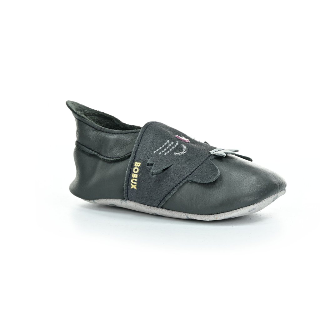 Bobux Whiskers Charcoal Barfußkrabbelschuhe