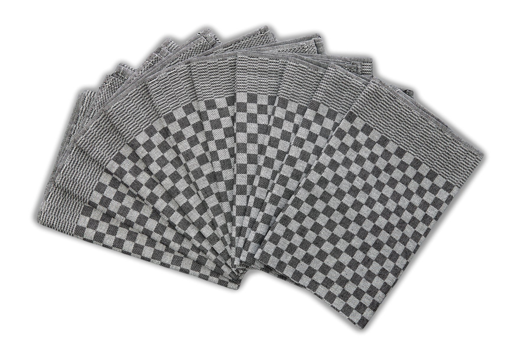 Hometex Premium Textiles Geschirrtuch Trockentuch, Profi-Küchentücher , (10er Set Geschirrtuch Grubentuch, 100% Baumwolle Zwirn, Sehr saugfähig - Premium Qualität)