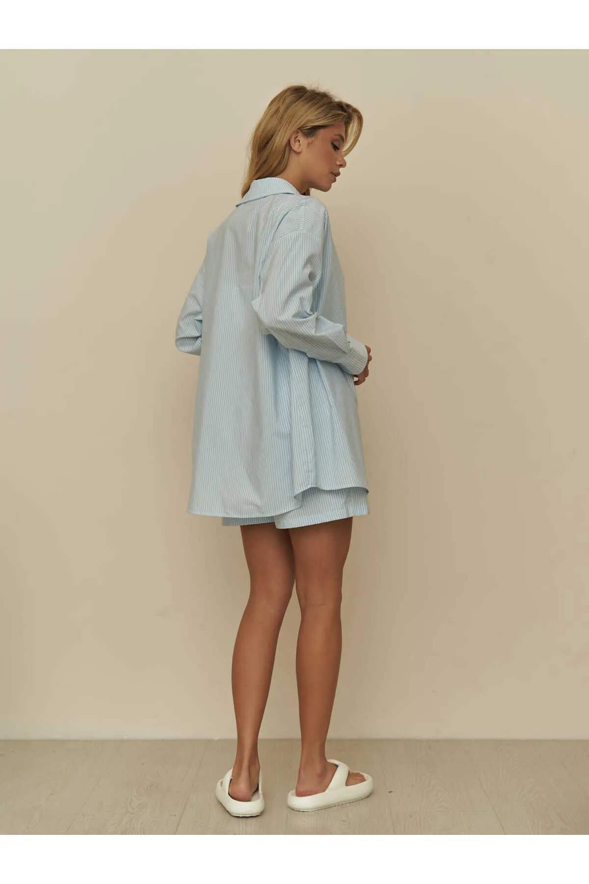 MAİ COLLECTİON  Daniela Blau gestreiftes Shorts-Hemd-Set