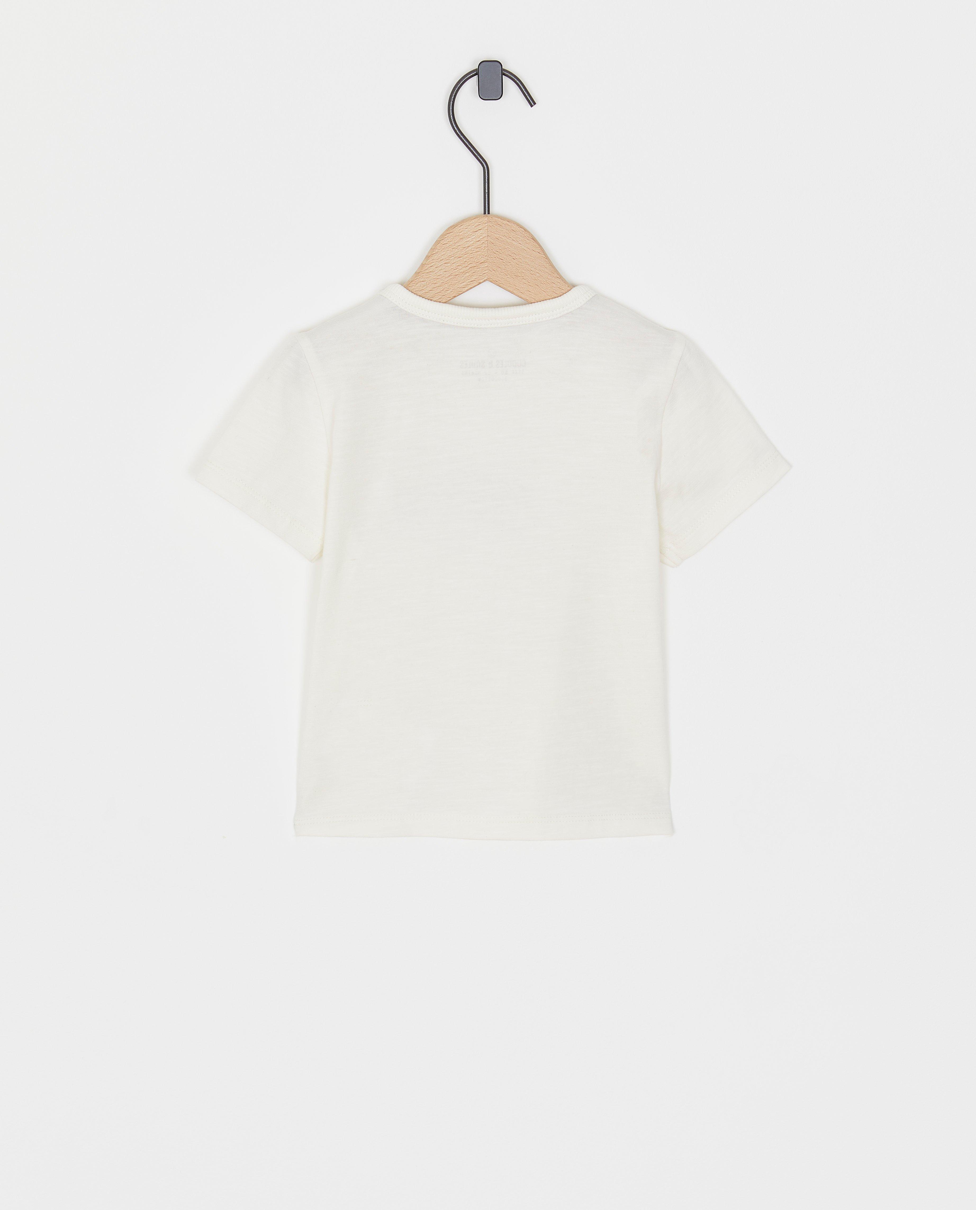 Tricou Cuddles and Smiles cu imprimeu alb