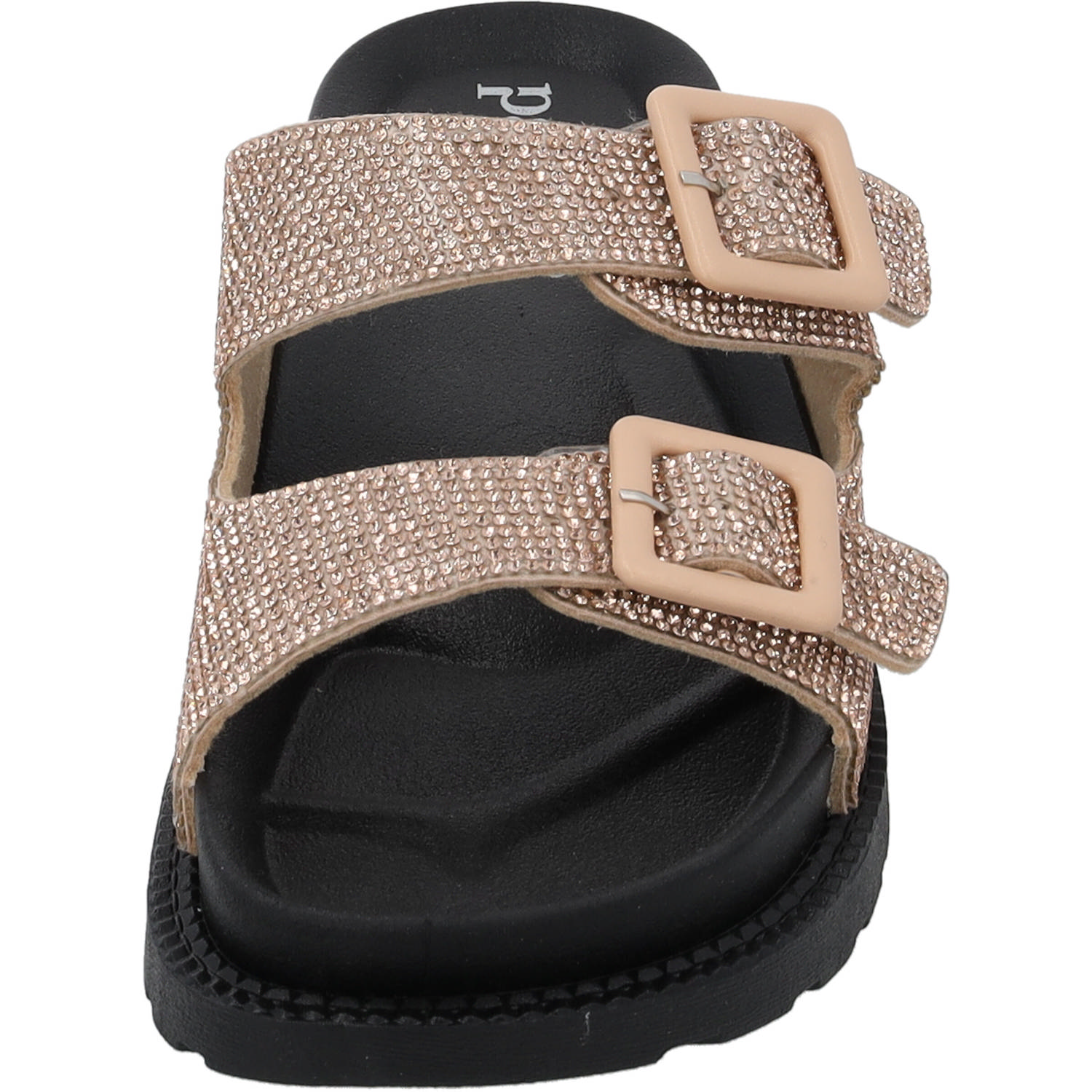 Palado Irisa, Plateau-Pantoletten, Damen, Bronze Strass