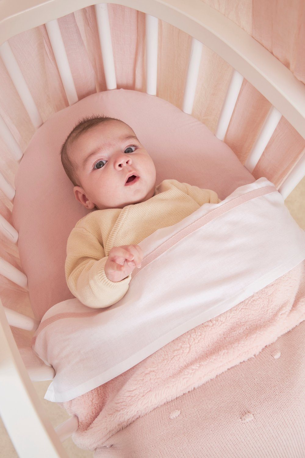 Babydecke Mini Knots teddy Soft Pink, Meyco Baby, 75x100cm