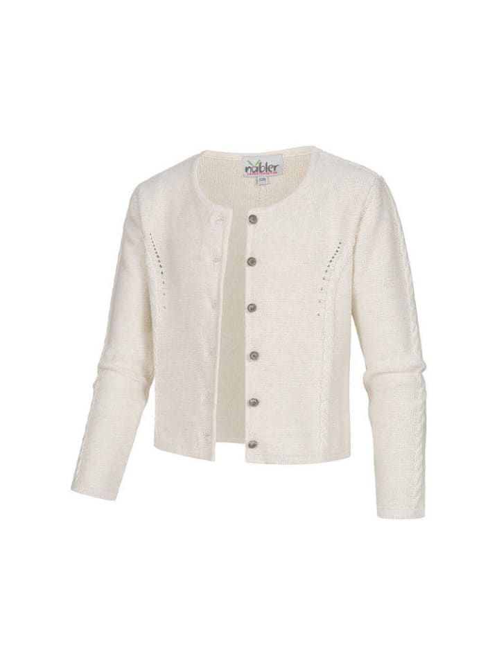 Nübler Kinderstrickjacke Amira Madl in Altweiß günstig kaufen