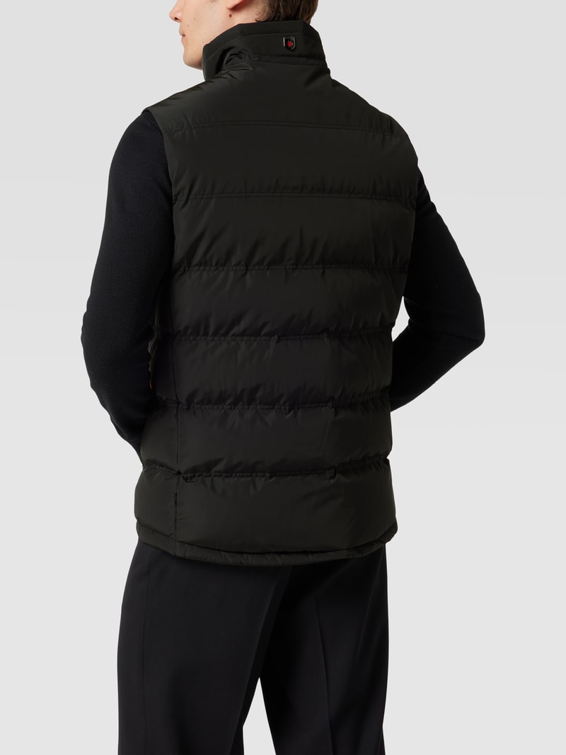 Steppweste mit Label-Applikation Modell 'SNOWDOME VEST' in schwarz