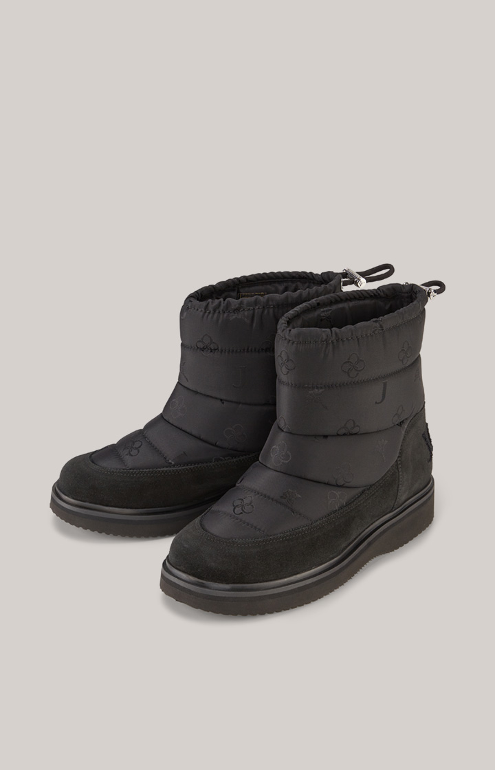 Snow Boots Decoro Tessuto Telos in Schwarz