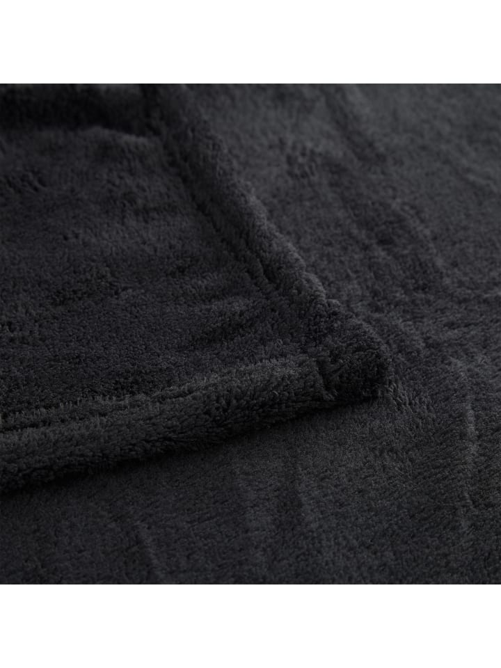 relaxdays 2x Kuscheldecke in Schwarz - (B)200 x (T)220 cm günstig kaufen onesize
